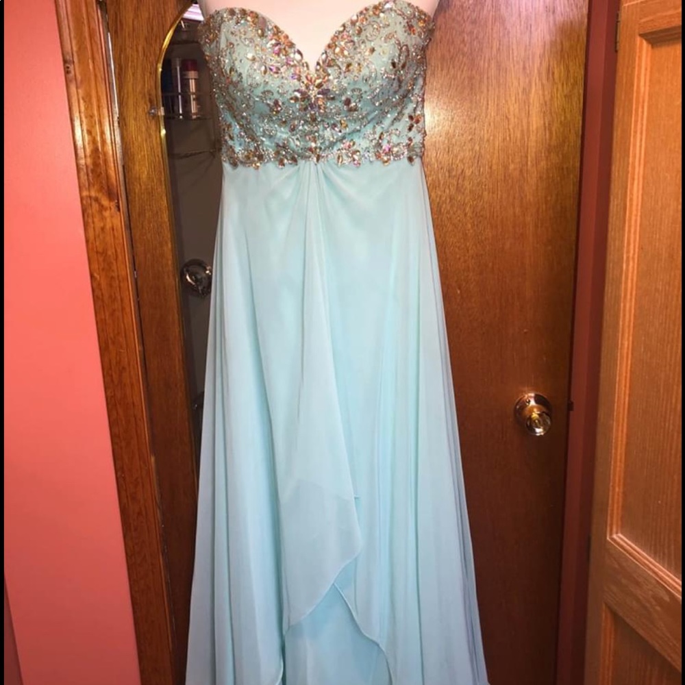 Light blue prom dress